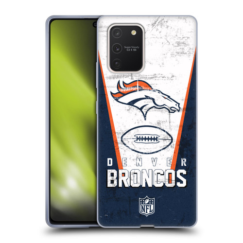NFL Denver Broncos Logo Art Banner Soft Gel Case for Samsung Galaxy S10 Lite
