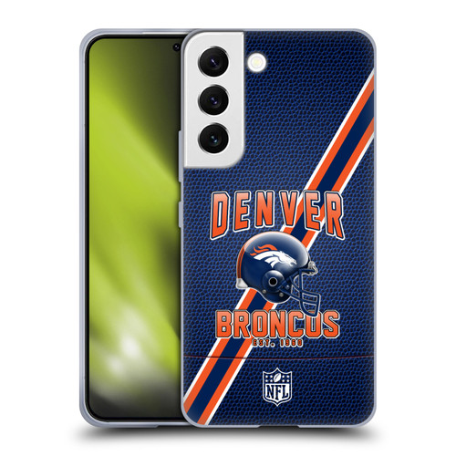 NFL Denver Broncos Logo Art Football Stripes Soft Gel Case for Samsung Galaxy S22 5G