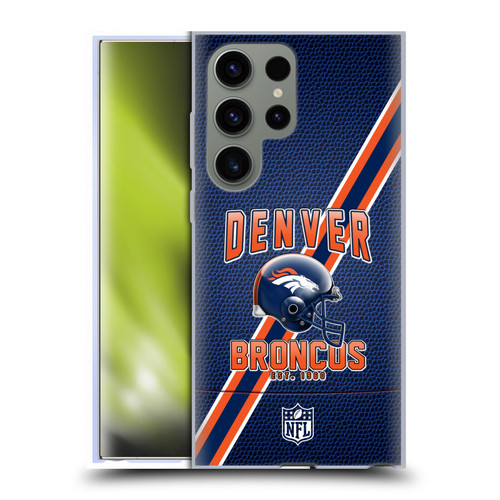 NFL Denver Broncos Logo Art Football Stripes Soft Gel Case for Samsung Galaxy S23 Ultra 5G