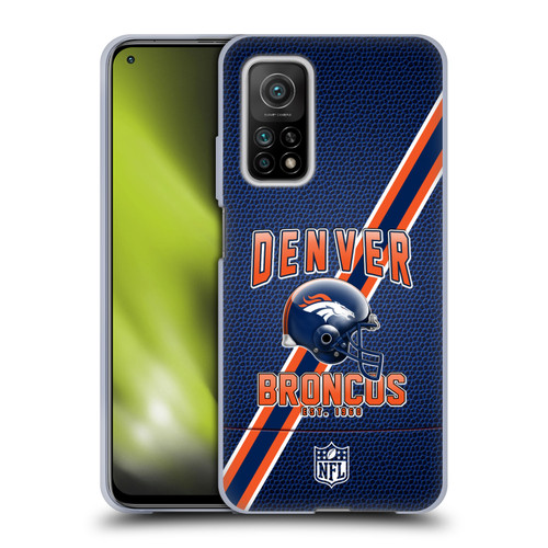 NFL Denver Broncos Logo Art Football Stripes Soft Gel Case for Xiaomi Mi 10T 5G