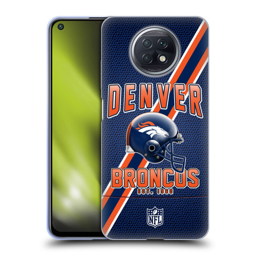 NFL Denver Broncos Logo Art Football Stripes Soft Gel Case for Xiaomi Redmi Note 9T 5G