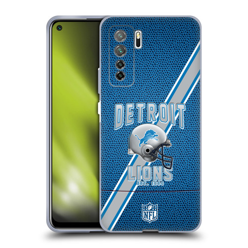 NFL Detroit Lions Logo Art Football Stripes Soft Gel Case for Huawei Nova 7 SE/P40 Lite 5G