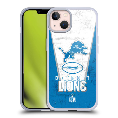 NFL Detroit Lions Logo Art Banner Soft Gel Case for Apple iPhone 13