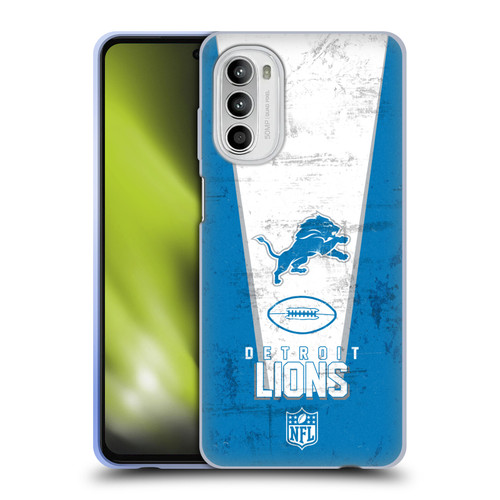 NFL Detroit Lions Logo Art Banner Soft Gel Case for Motorola Moto G52