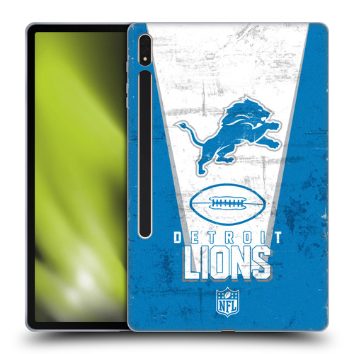 NFL Detroit Lions Logo Art Banner Soft Gel Case for Samsung Galaxy Tab S8 Plus