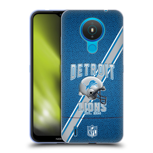 NFL Detroit Lions Logo Art Football Stripes Soft Gel Case for Nokia 1.4