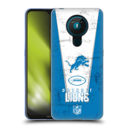 NFL Detroit Lions Logo Art Banner Soft Gel Case for Nokia 5.3