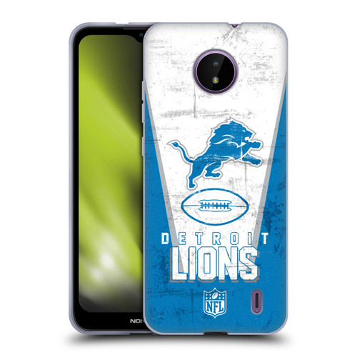 NFL Detroit Lions Logo Art Banner Soft Gel Case for Nokia C10 / C20