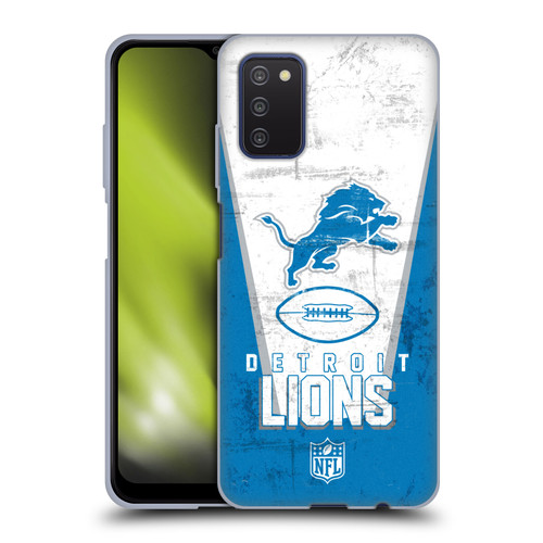 NFL Detroit Lions Logo Art Banner Soft Gel Case for Samsung Galaxy A03s (2021)