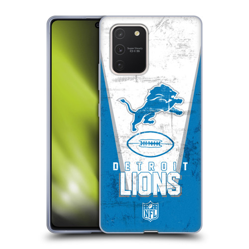 NFL Detroit Lions Logo Art Banner Soft Gel Case for Samsung Galaxy S10 Lite