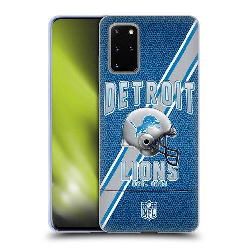 NFL Detroit Lions Logo Art Football Stripes Soft Gel Case for Samsung Galaxy S20+ / S20+ 5G