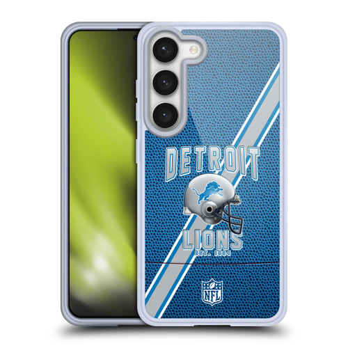 NFL Detroit Lions Logo Art Football Stripes Soft Gel Case for Samsung Galaxy S23 5G