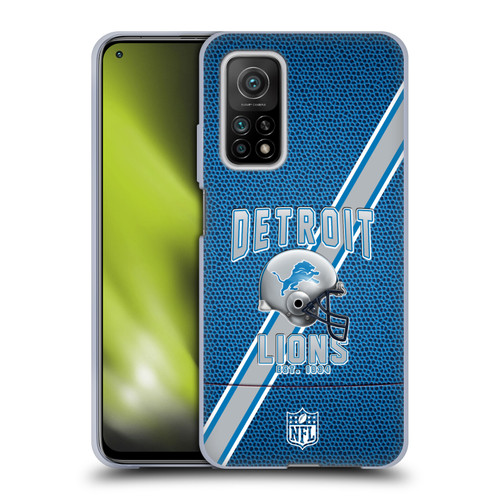 NFL Detroit Lions Logo Art Football Stripes Soft Gel Case for Xiaomi Mi 10T 5G