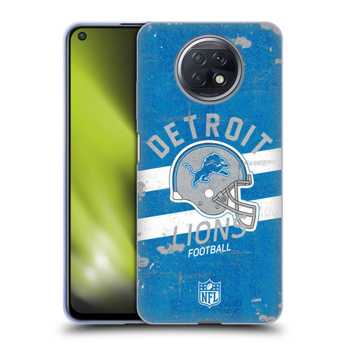 NFL Detroit Lions Logo Art Helmet Distressed Soft Gel Case for Xiaomi Redmi Note 9T 5G