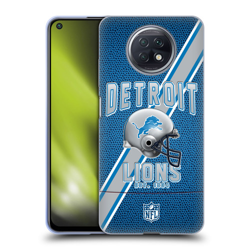 NFL Detroit Lions Logo Art Football Stripes Soft Gel Case for Xiaomi Redmi Note 9T 5G