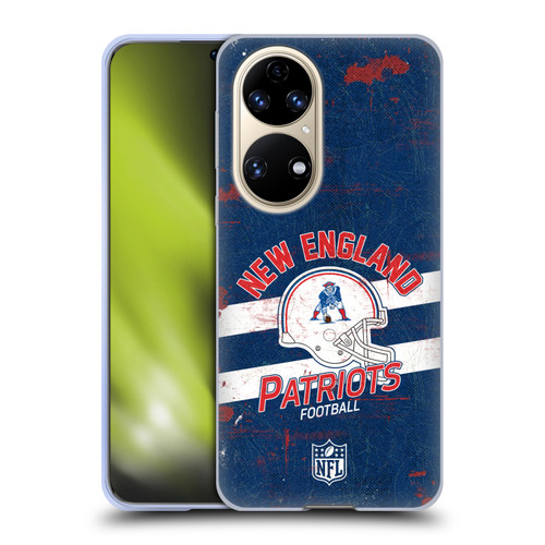 NFL New England Patriots Logo Art Helmet Distressed Soft Gel Case for Huawei P50