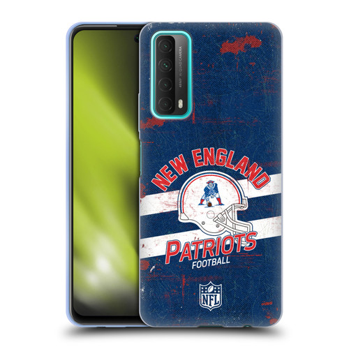 NFL New England Patriots Logo Art Helmet Distressed Soft Gel Case for Huawei P Smart (2021)