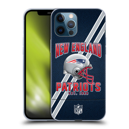 NFL New England Patriots Logo Art Football Stripes Soft Gel Case for Apple iPhone 12 Pro Max