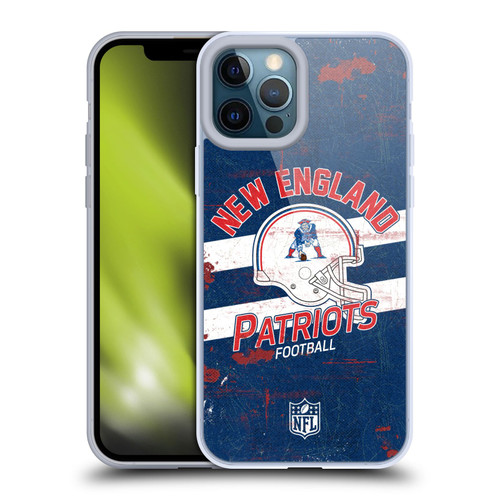 NFL New England Patriots Logo Art Helmet Distressed Soft Gel Case for Apple iPhone 12 Pro Max
