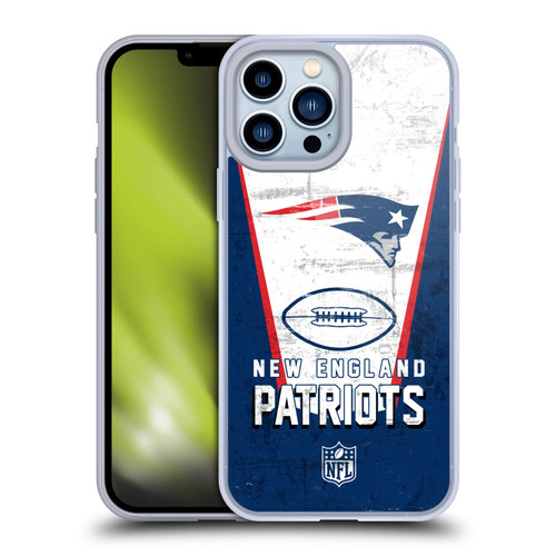 NFL New England Patriots Logo Art Banner Soft Gel Case for Apple iPhone 13 Pro Max
