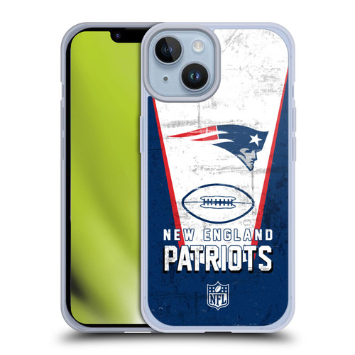 NFL New England Patriots Logo Art Banner Soft Gel Case for Apple iPhone 14