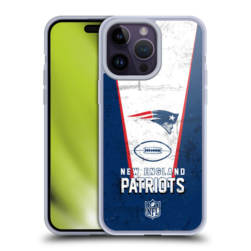 NFL New England Patriots Logo Art Banner Soft Gel Case for Apple iPhone 14 Pro Max