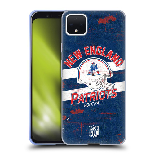NFL New England Patriots Logo Art Helmet Distressed Soft Gel Case for Google Pixel 4 XL