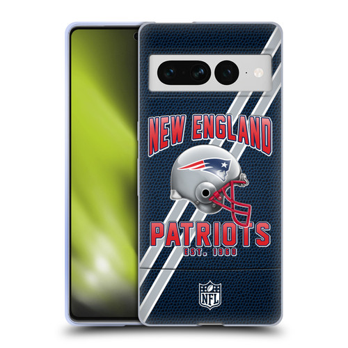 NFL New England Patriots Logo Art Football Stripes Soft Gel Case for Google Pixel 7 Pro