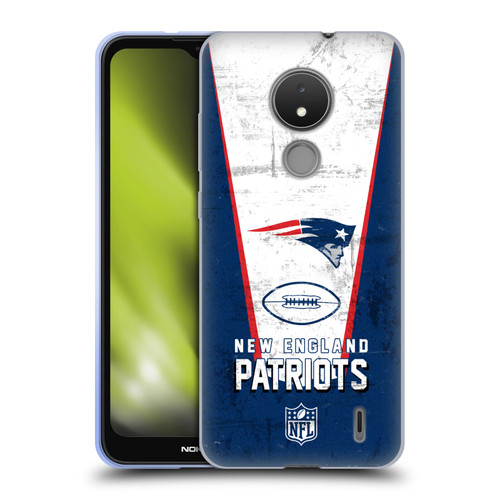 NFL New England Patriots Logo Art Banner Soft Gel Case for Nokia C21