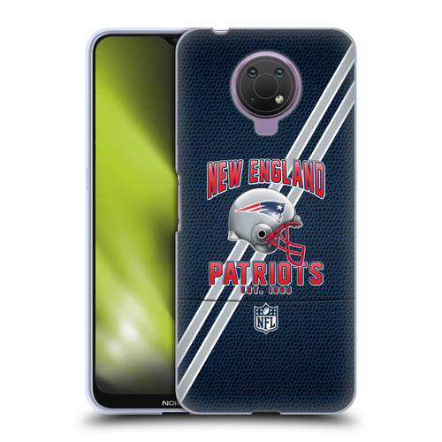 NFL New England Patriots Logo Art Football Stripes Soft Gel Case for Nokia G10