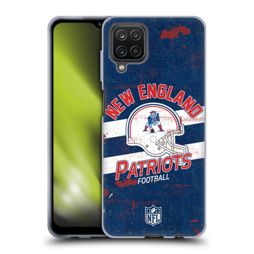 NFL New England Patriots Logo Art Helmet Distressed Soft Gel Case for Samsung Galaxy A12 (2020) NFL New England Patriots Logo Art Helmet Distressed Soft Gel Case for Samsung Galaxy A12 (2020)