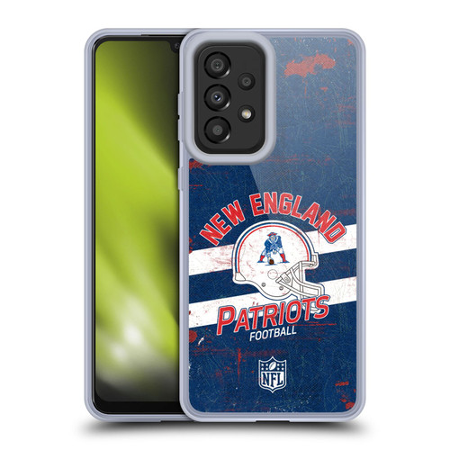 NFL New England Patriots Logo Art Helmet Distressed Soft Gel Case for Samsung Galaxy A33 5G (2022)