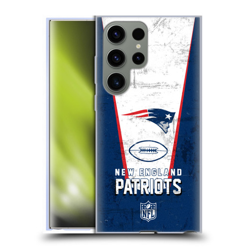 NFL New England Patriots Logo Art Banner Soft Gel Case for Samsung Galaxy S23 Ultra 5G