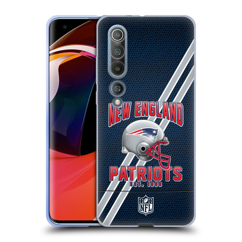 NFL New England Patriots Logo Art Football Stripes Soft Gel Case for Xiaomi Mi 10 5G / Mi 10 Pro 5G
