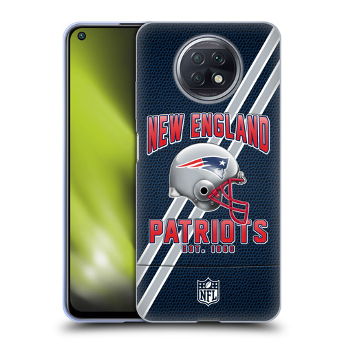 NFL New England Patriots Logo Art Football Stripes Soft Gel Case for Xiaomi Redmi Note 9T 5G