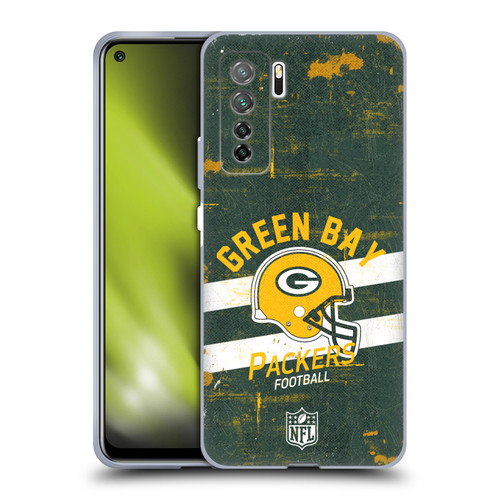 NFL Green Bay Packers Logo Art Helmet Distressed Soft Gel Case for Huawei Nova 7 SE/P40 Lite 5G