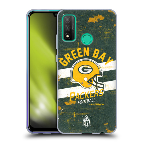 NFL Green Bay Packers Logo Art Helmet Distressed Soft Gel Case for Huawei P Smart (2020)