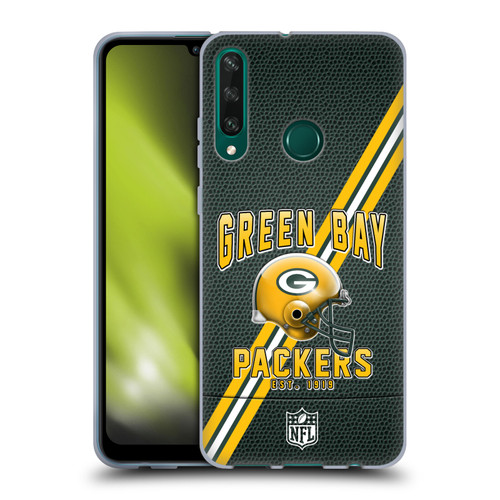 NFL Green Bay Packers Logo Art Football Stripes Soft Gel Case for Huawei Y6p