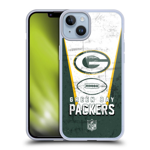 NFL Green Bay Packers Logo Art Banner Soft Gel Case for Apple iPhone 14 Plus