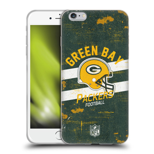 NFL Green Bay Packers Logo Art Helmet Distressed Soft Gel Case for Apple iPhone 6 Plus / iPhone 6s Plus