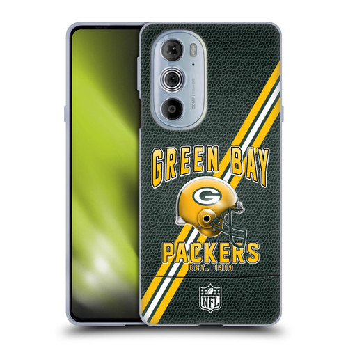 NFL Green Bay Packers Logo Art Football Stripes Soft Gel Case for Motorola Edge X30