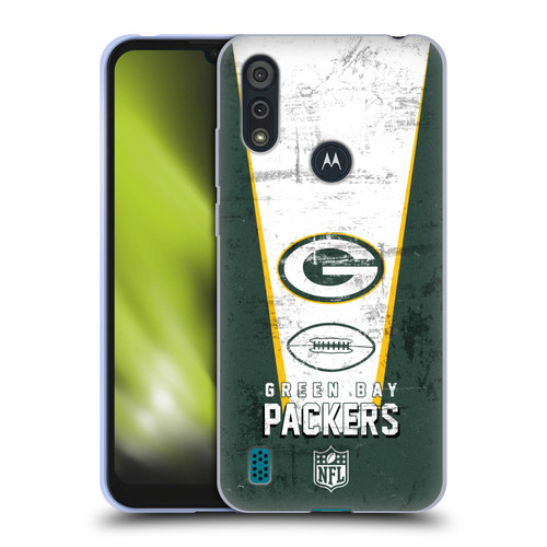 NFL Green Bay Packers Logo Art Banner Soft Gel Case for Motorola Moto E6s (2020)