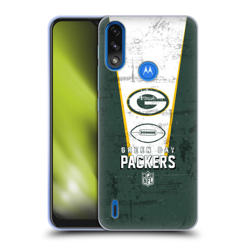 NFL Green Bay Packers Logo Art Banner Soft Gel Case for Motorola Moto E7 Power / Moto E7i Power