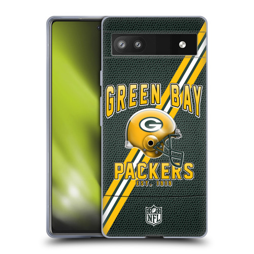 NFL Green Bay Packers Logo Art Football Stripes Soft Gel Case for Google Pixel 6a