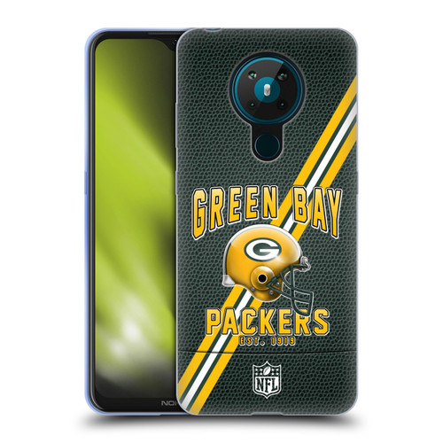NFL Green Bay Packers Logo Art Football Stripes Soft Gel Case for Nokia 5.3