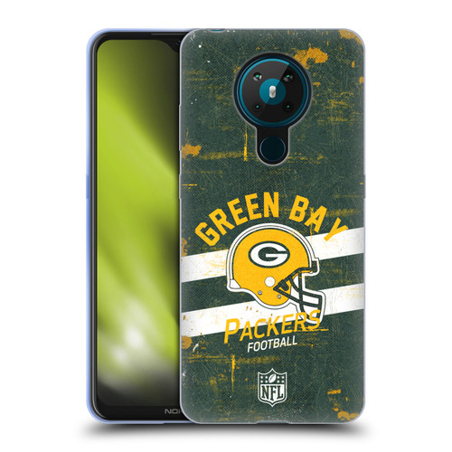 NFL Green Bay Packers Logo Art Helmet Distressed Soft Gel Case for Nokia 5.3