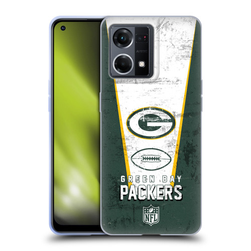 NFL Green Bay Packers Logo Art Banner Soft Gel Case for OPPO Reno8 4G