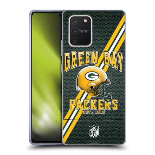 NFL Green Bay Packers Logo Art Football Stripes Soft Gel Case for Samsung Galaxy S10 Lite