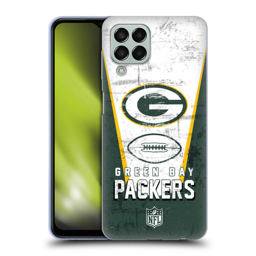 NFL Green Bay Packers Logo Art Banner Soft Gel Case for Samsung Galaxy M33 (2022)