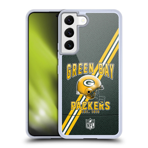 NFL Green Bay Packers Logo Art Football Stripes Soft Gel Case for Samsung Galaxy S22 5G